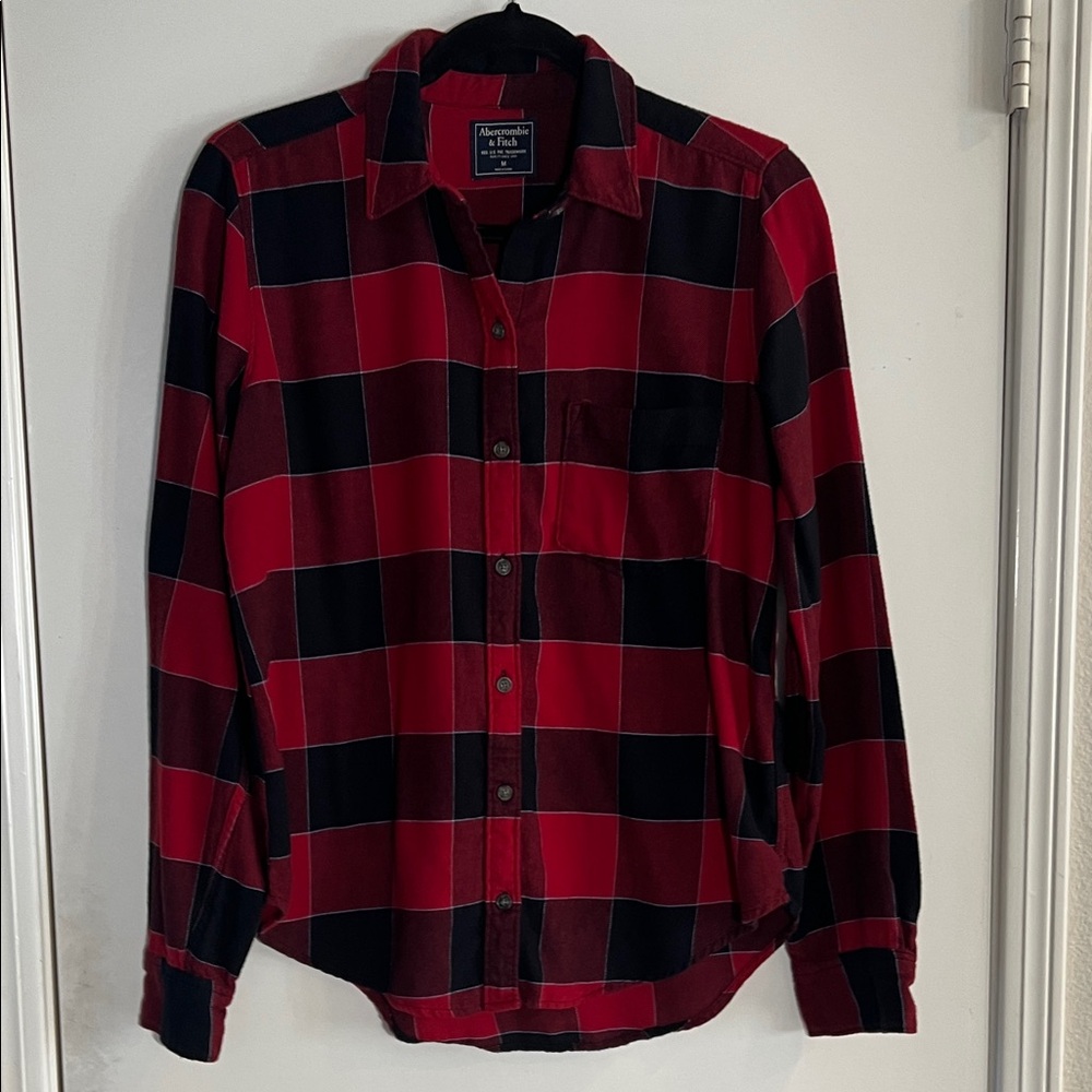 Abercrombie & Fitch Men’s Plaid Flannel Button Down Shirt